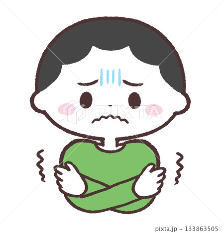 震える男の子のイラスト 133863505