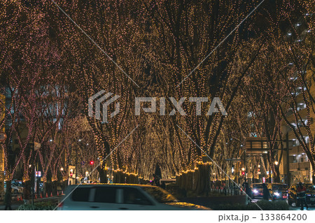 仙台　光のページェントの夜景　イルミネーション 133864200