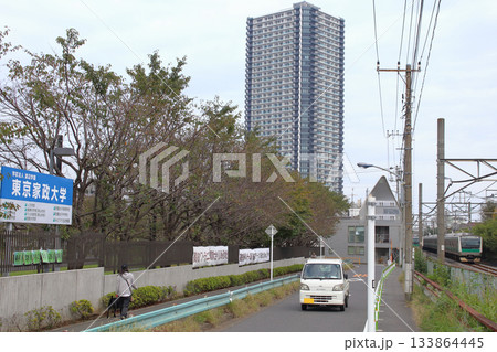 北区十条台:東京家政大学脇を行く埼京線(十条~板橋) 北区十条台:東京家政大学脇を行く埼京線(十条~板橋) 133864445
