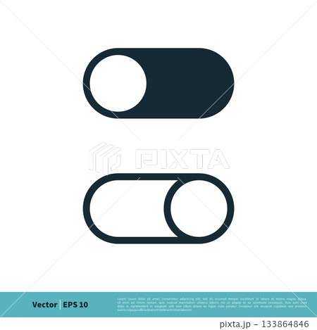 On Off Slide Button Icon Vector Logo Template Illustration Design. Vector EPS 10. On Off Slide Button Icon Vector Logo Template Illustration Design. Vector EPS 10. 133864846