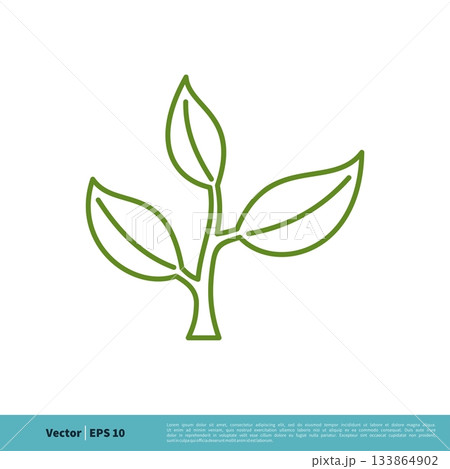 Leaf, Growth Plant Icon Vector Logo Template Illustration Design. Vector EPS 10. 133864902