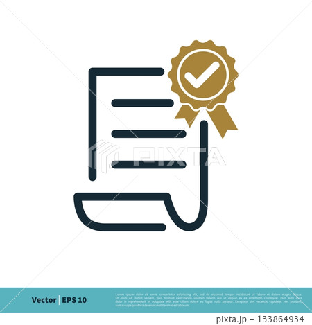Paper and Award Icon Vector Logo Template Illustration Design. Vector EPS 10. 133864934