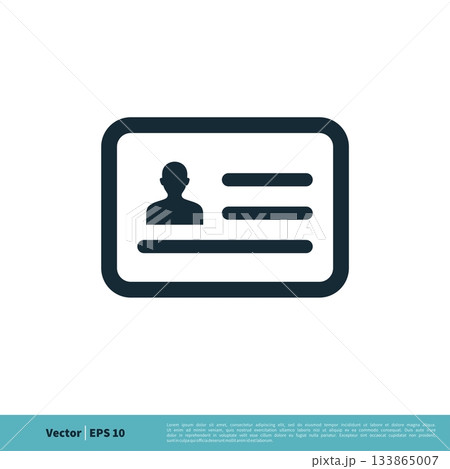 ID Card Icon Vector Logo Template Illustration Design. Vector EPS 10. 133865007