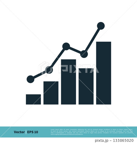 Financial Diagram Icon Vector Logo Template Illustration Design. Vector EPS 10. 133865020