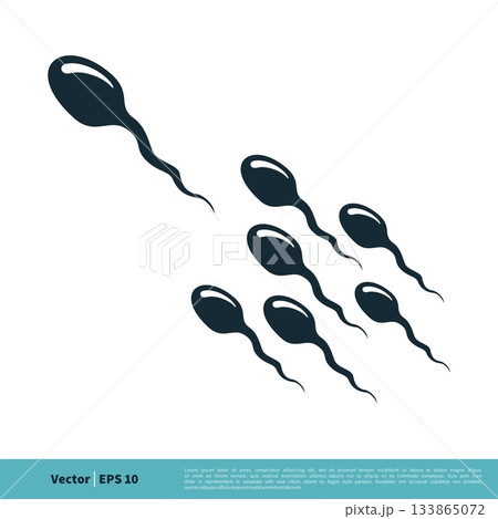 Sperm / Spermatozoa Icon Vector Logo Template Illustration Design. Vector EPS 10. 133865072