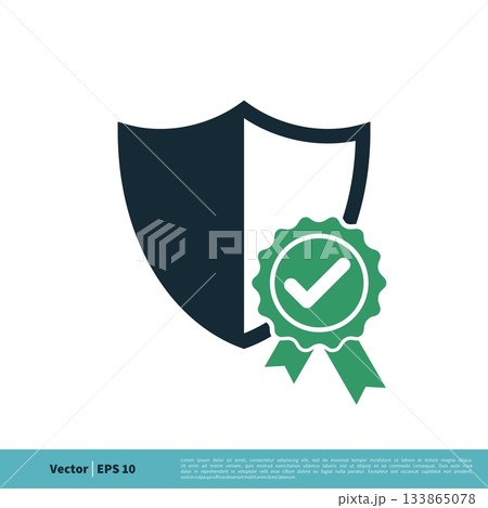 Check Mark Rosette Shield Icon Vector Logo Template Illustration Design. Vector EPS 10. Check Mark Rosette Shield Icon Vector Logo Template Illustration Design. Vector EPS 10. 133865078