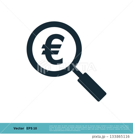 Magnifying Glass and Euro Icon Vector Logo Template Illustration Design. Vector EPS 10. Magnifying Glass and Euro Icon Vector Logo Template Illustration Design. Vector EPS 10. 133865116