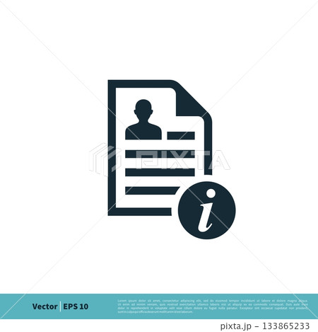 Information and Paper Document Human Shape Vector Logo Template Illustration Design. Vector EPS 10. 133865233