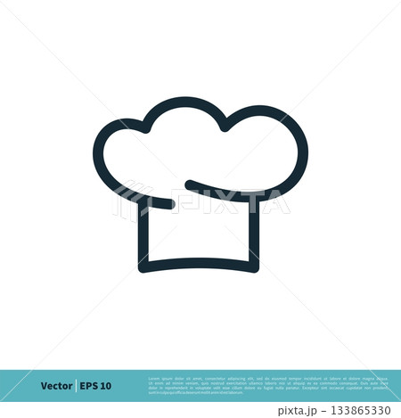 Chef Hat Icon Vector Logo Template Illustration Design. Vector EPS 10. 133865330