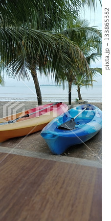 Jepara, Indonesia - November 18 2025: Boat at Beach Jepara, Indonesia - November 18 2025: Boat at Beach 133865382