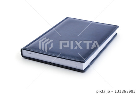 Blue diary isolated on white. Blue diary isolated on white. 133865983