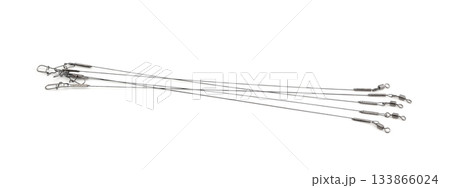 Titanium fishing leads isolated on white. 133866024