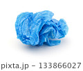 Crumpled plastic bag isolated on white. 133866027