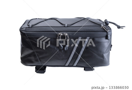 Bicycle cycling rear rack bag isolated. 133866030