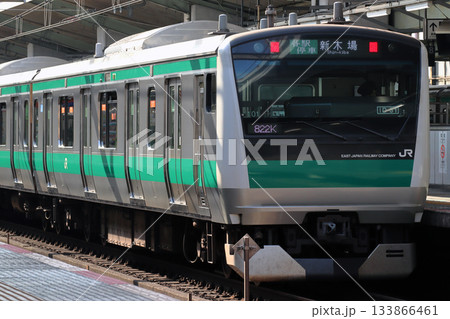 赤羽駅に停車中の埼京線E233系電車（りんかい線直通） 133866461