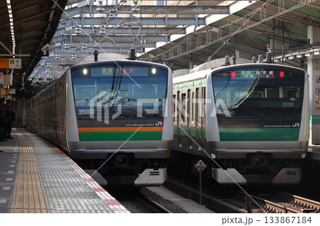 赤羽駅を発着する湘南新宿ライン・埼京線E233系電車 133867184