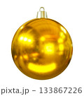 Vintage Golden Christmas Ball Ornament 133867226