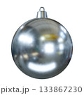 Vintage 3D Silver Christmas Ball Ornament 133867230