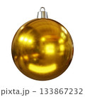 Vintage 3D Golden Christmas Ball Ornament 133867232