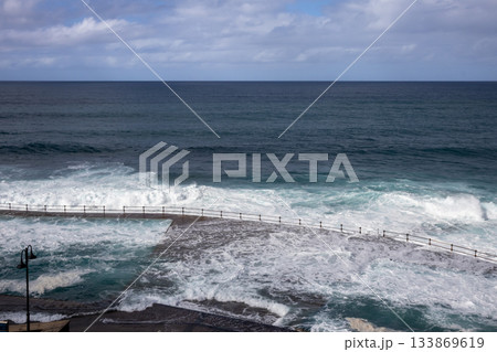 Wild coast of Atlantic ocean, North Tenerife, Spain 133869619
