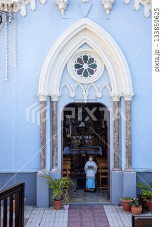 Small blue church, Tenerife, Santa Cruz, Spain 133869625