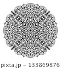 Mandala coloring page pattern art, floral doodle mandala for coloring pages interior 133869876