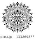 Mandala coloring page pattern art, floral doodle mandala for coloring pages interior 133869877