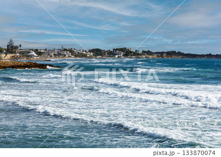 Sicily Mediterranean coastline with crystal blue sea. Sicily Mediterranean coastline with crystal blue sea. 133870074