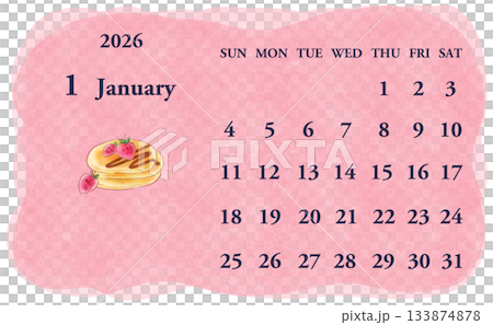 2026年1月のカレンダー 日曜日始まり 2026年1月のカレンダー 日曜日始まり 133874878