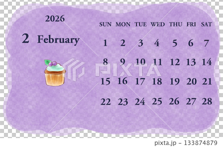 2026年2月のカレンダー 日曜日始まり 2026年2月のカレンダー 日曜日始まり 133874879