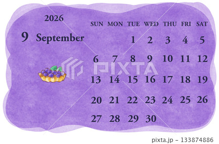 2026年9月のカレンダー 日曜日始まり 2026年9月のカレンダー 日曜日始まり 133874886