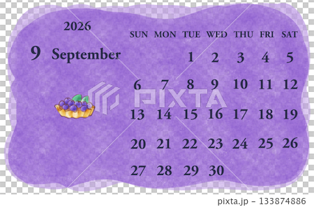 2026年9月のカレンダー 日曜日始まり 2026年9月のカレンダー 日曜日始まり 133874886