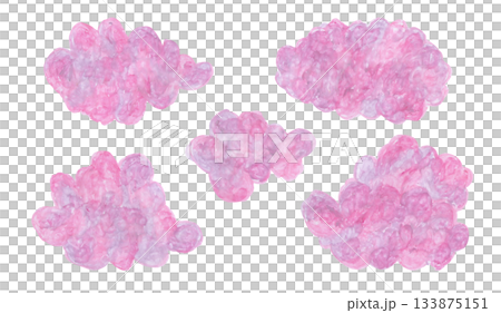 Colorful oil pastel drawing fluffy lilac pink fluffy cloud elements. Hand painted with crayon pencils cream textured cloudscape for kids sky print design, patterns, stickers, dream bubbles Colorful oil pastel drawing fluffy lilac pink fluffy cloud elements. Hand painted with crayon pencils cream textured cloudscape for kids sky print design, patterns, stickers, dream bubbles 133875151