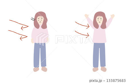 好意を拒絶してふさぎ込む女性と素直に受け取る女性 好意を拒絶してふさぎ込む女性と素直に受け取る女性 133875683