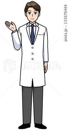 案内する男性医師 133876484