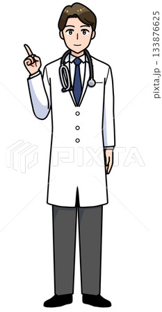 説明する男性医師 説明する男性医師 133876625