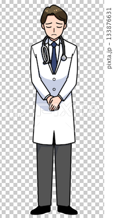 謝る男性医師 133876631