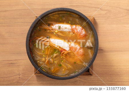 赤エビ　海鮮スープ（コチュジャン　味噌味） 133877160