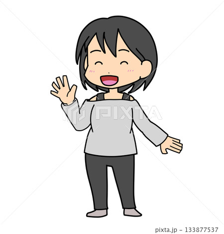 満面の笑みの女性 133877537