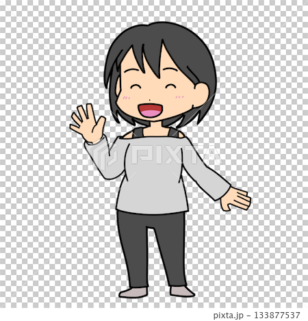 満面の笑みの女性 133877537