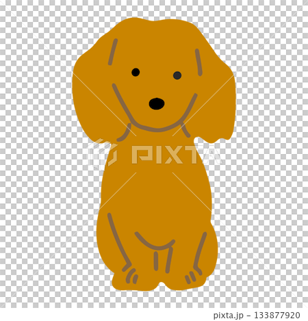 ダックスフンド 手書き ゆるい犬イラスト ダックスフンド 手書き ゆるい犬イラスト 133877920