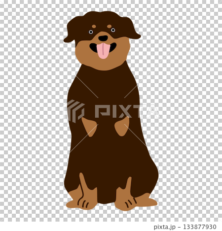 ロットワイラー 手書き ゆるい犬イラスト ロットワイラー 手書き ゆるい犬イラスト 133877930