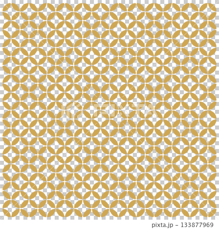 A vector illustration pattern of a slightly rounded version of a Japanese pattern (shippo pattern) 133877969