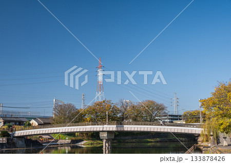 晩秋の伏見港公園　京都市伏見区 133878426