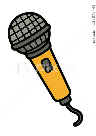 カラオケマイクのポップイラスト 133879443