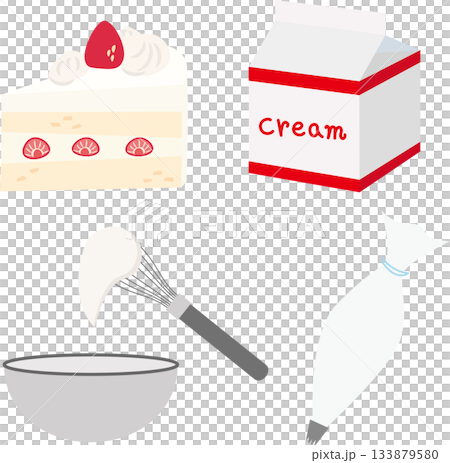一套可用於製作甜點的糖果製作工具和酥餅插圖 133879580