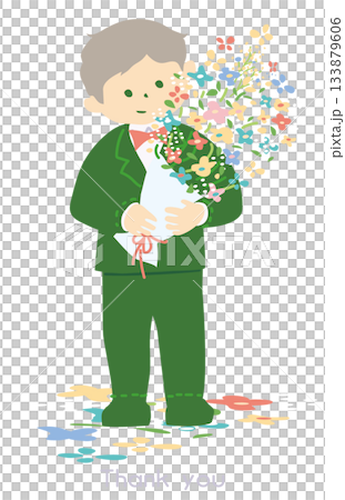 花束を贈る男性 133879606