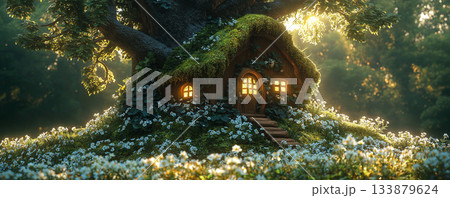 絵本に出て来るような可愛い小屋 133879624