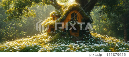 絵本に出て来るような可愛い小屋 133879626