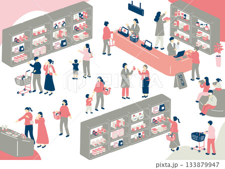 ドラッグストアの風景 133879947